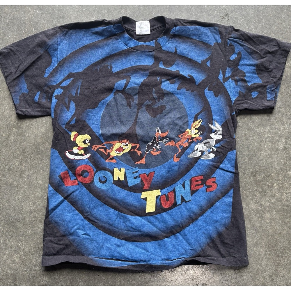 Vintage 90s Looney Tunes Single Stitch Wild Oats AOP T Shirt Size Large USA Made